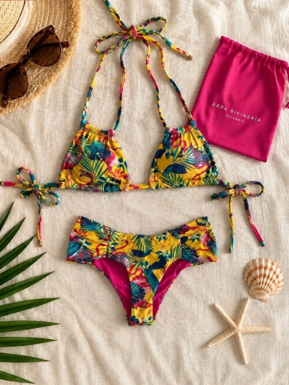 Arpa Bikineria Tropical Print Bikini Set | Made in Colombia | Size S